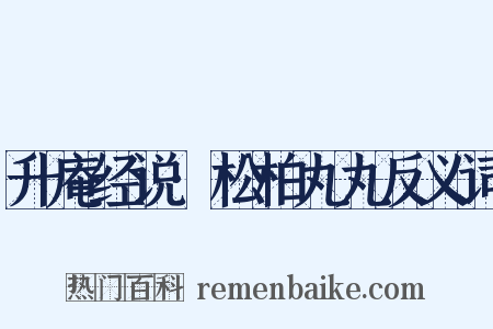 升庵经说·松柏丸丸反义词是什么意思的图片